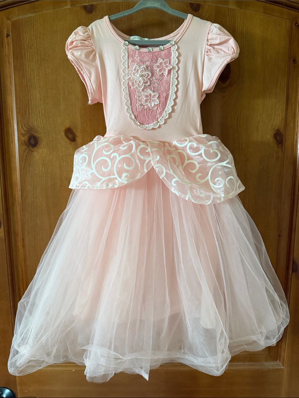Girls Pink Princess Tulle Costume Dress